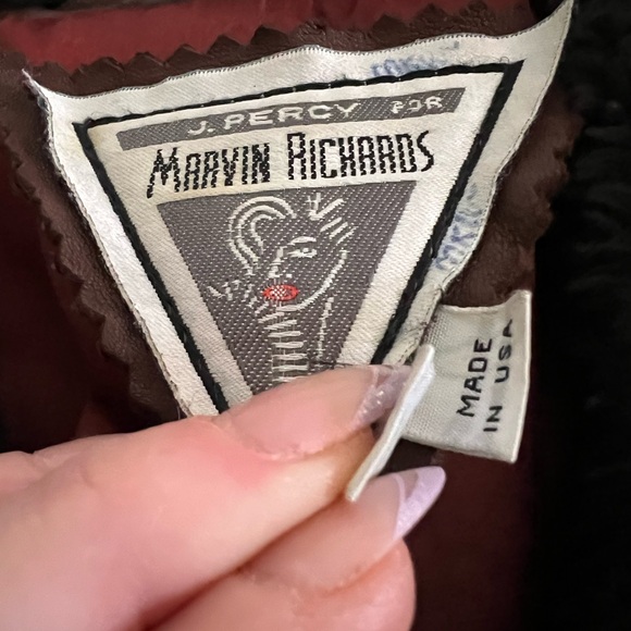 VINTAGE J Percy for Marvin Richards 100% Leather Jacket - Picture 7 of 8